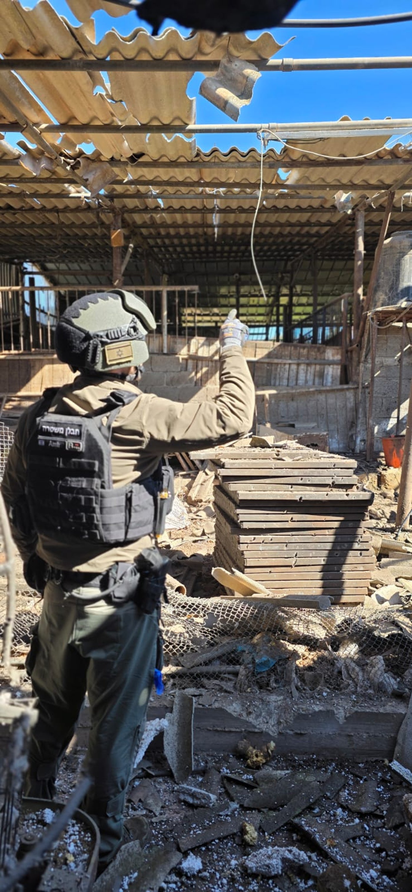 הרקטה שפגעה בלול