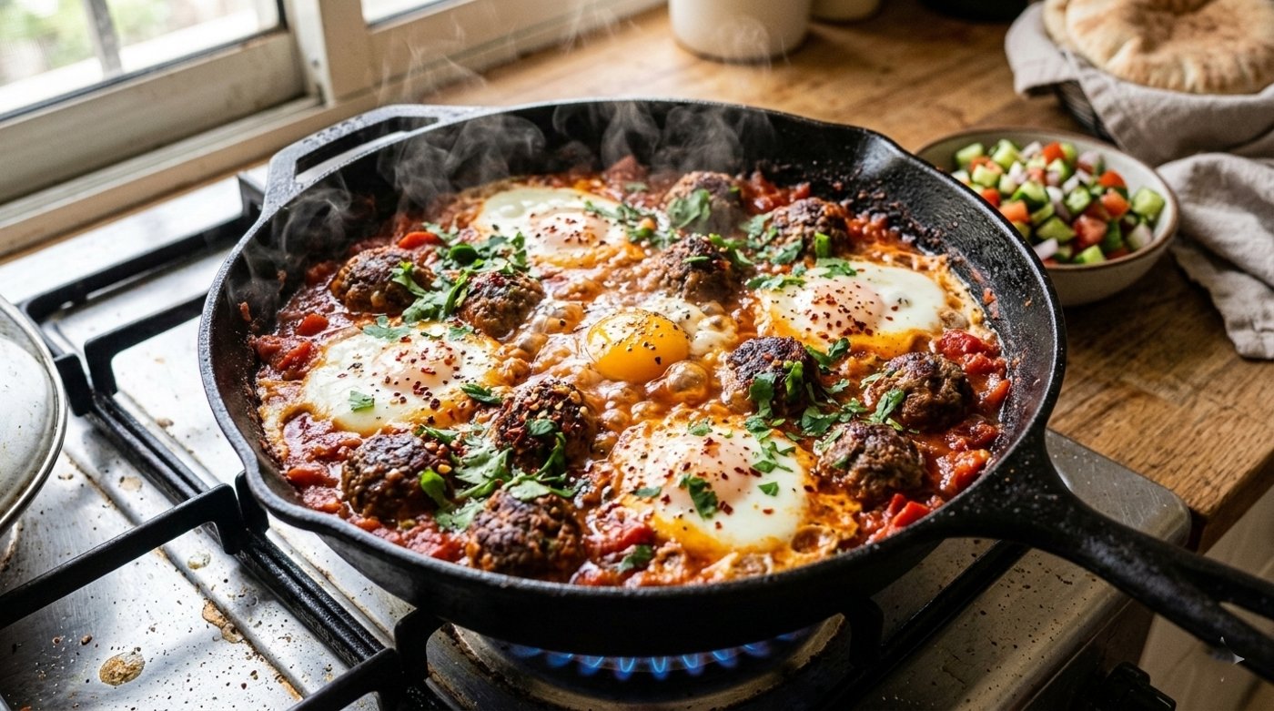 שקשוקה קציצות (במחבת אחת)