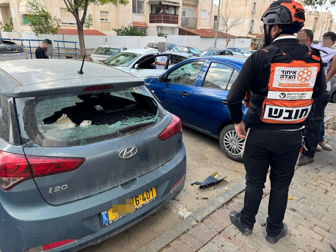 אחת הזירות בגזרת בית שמש - נגרם נזק לכלי רכב - למרבה הנס ללא נפגעים