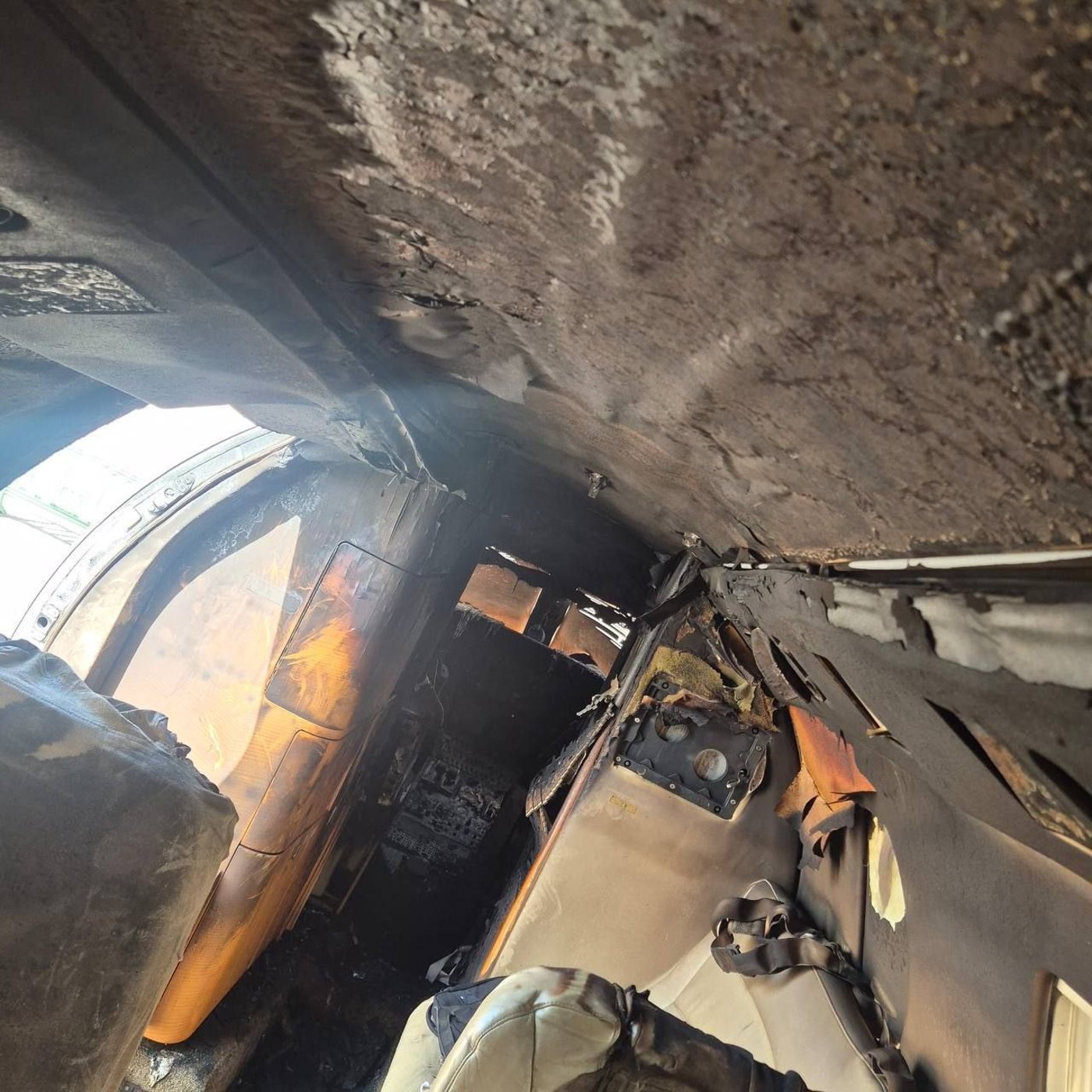 המטוס שנשרף