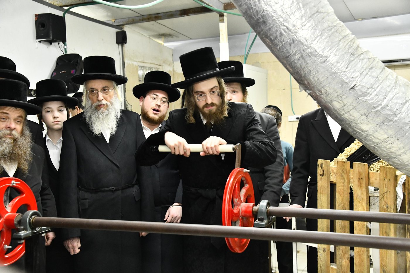 האדמו"ר מסאדיגורה בטחינת חיטים