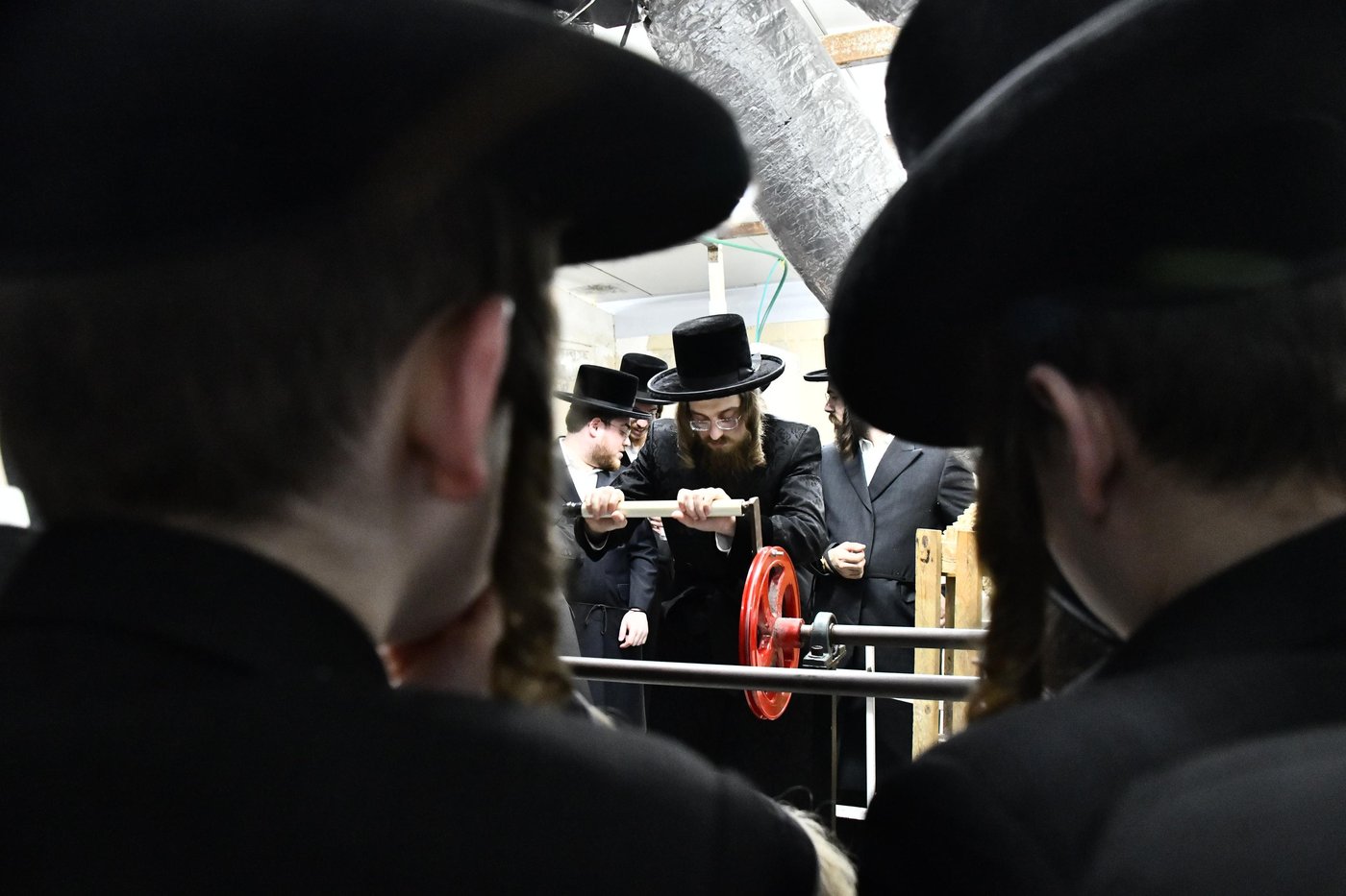 האדמו"ר מסאדיגורה בטחינת חיטים