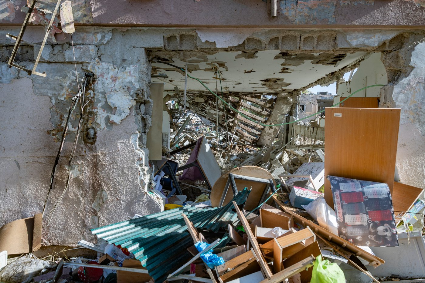 זירת הפגיעה בדימונה, הבוקר