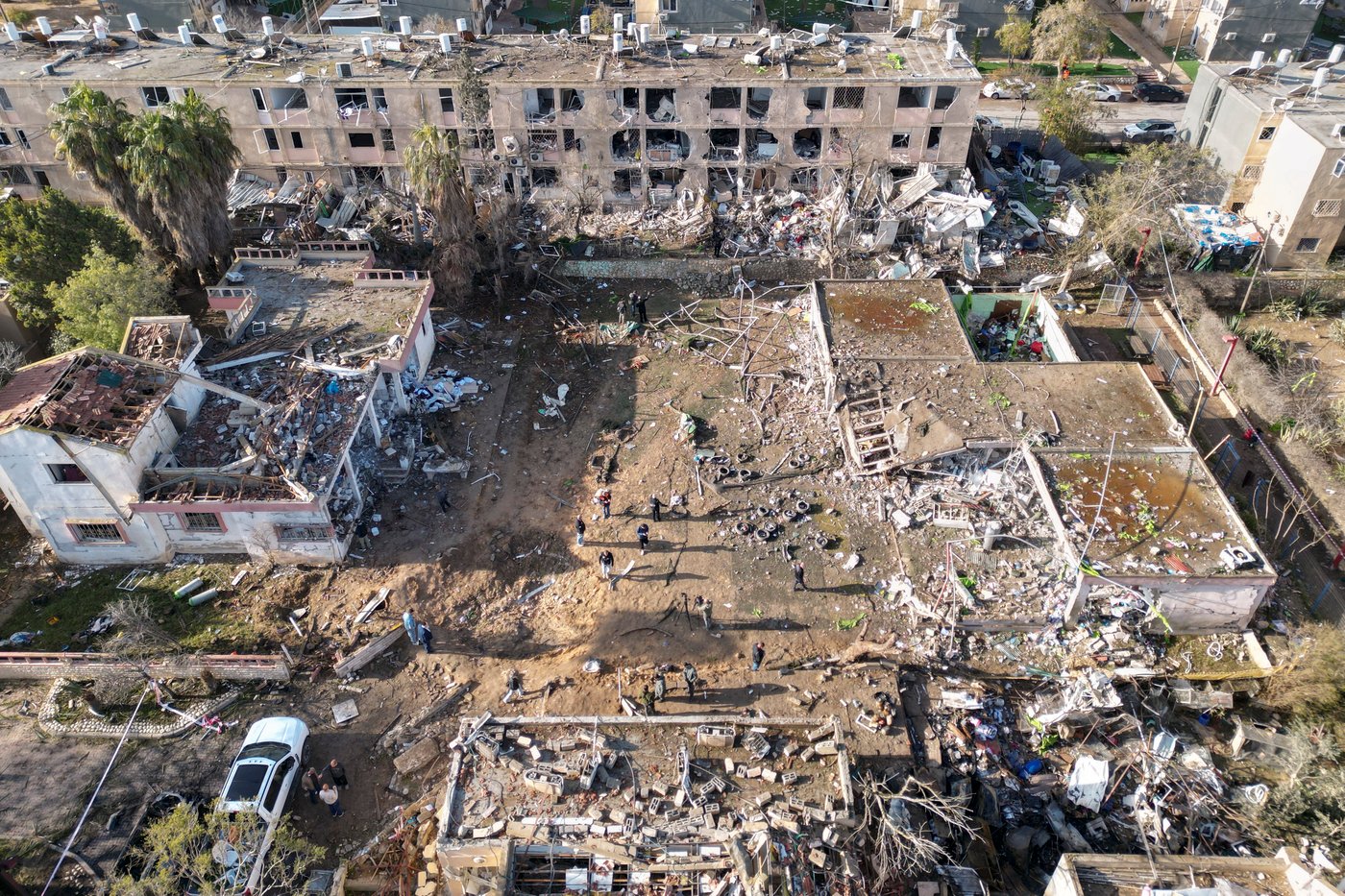 זירת הפגיעה בדימונה, הבוקר