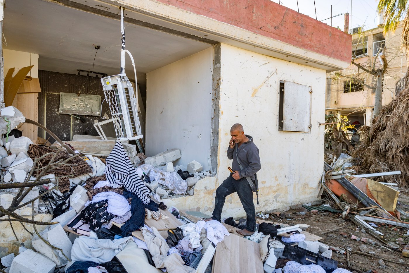 זירת הפגיעה בדימונה, הבוקר