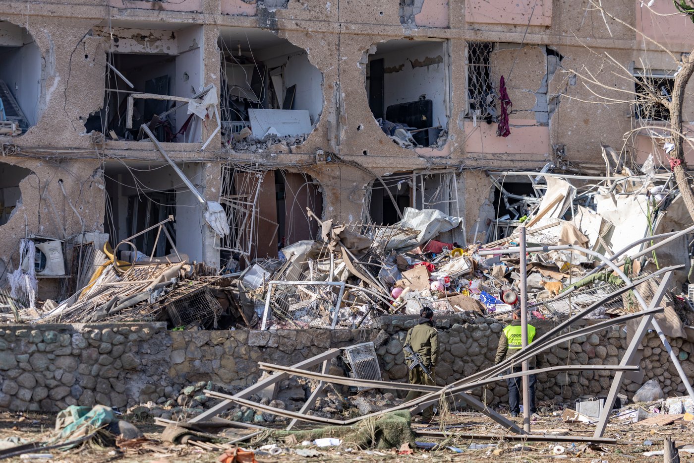 זירת הפגיעה בדימונה, הבוקר