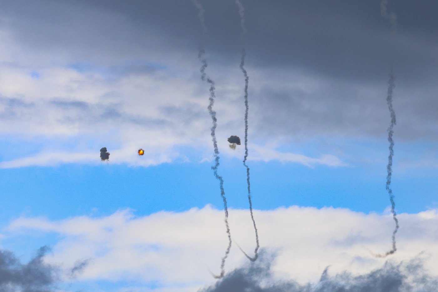 יום של מלחמה בצפון הארץ: ירי טילי יירוט לעבר טילים ששוגרו מלבנון