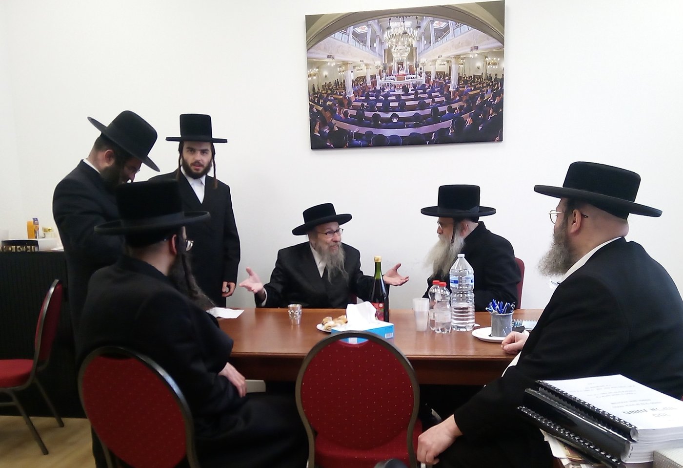  דומ"ץ סאטמר, הגה"צ רבי געציל בערקוביץ בביקור אצל הגה"צ רבי אהרן שיף