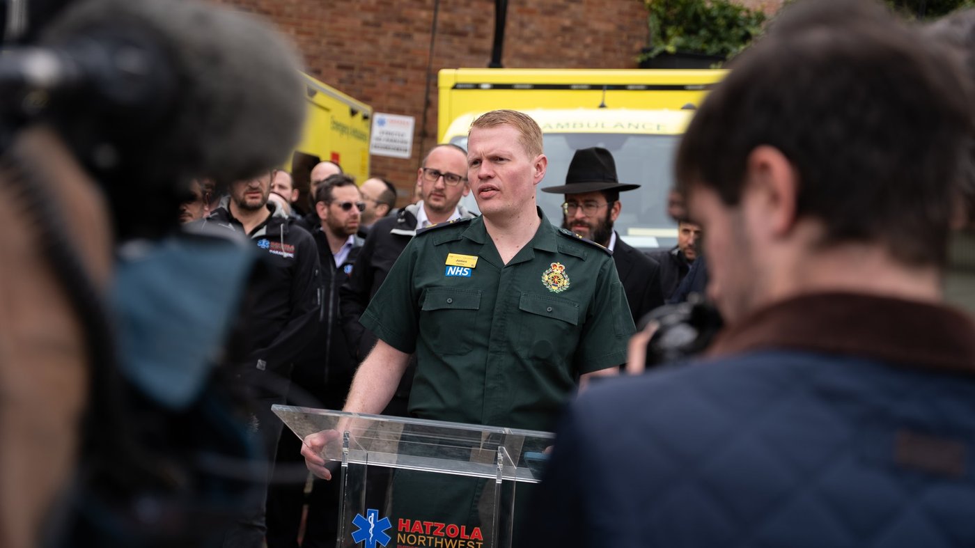 טקס מסירת האמבולנסים לארגון החרדי