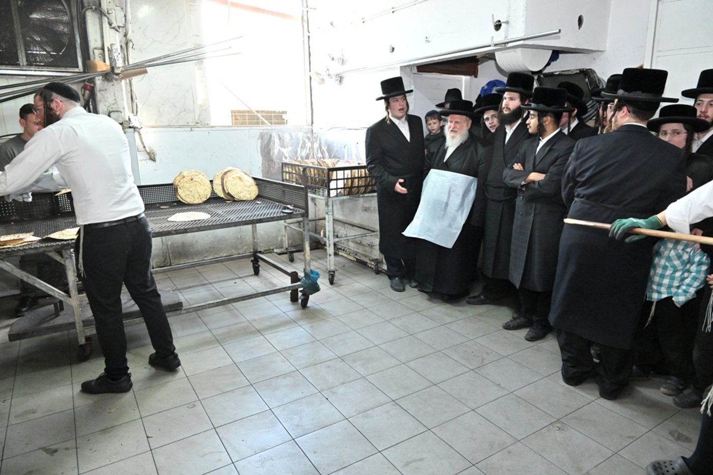 האדמו"ר מסאסוב באפיית מצות