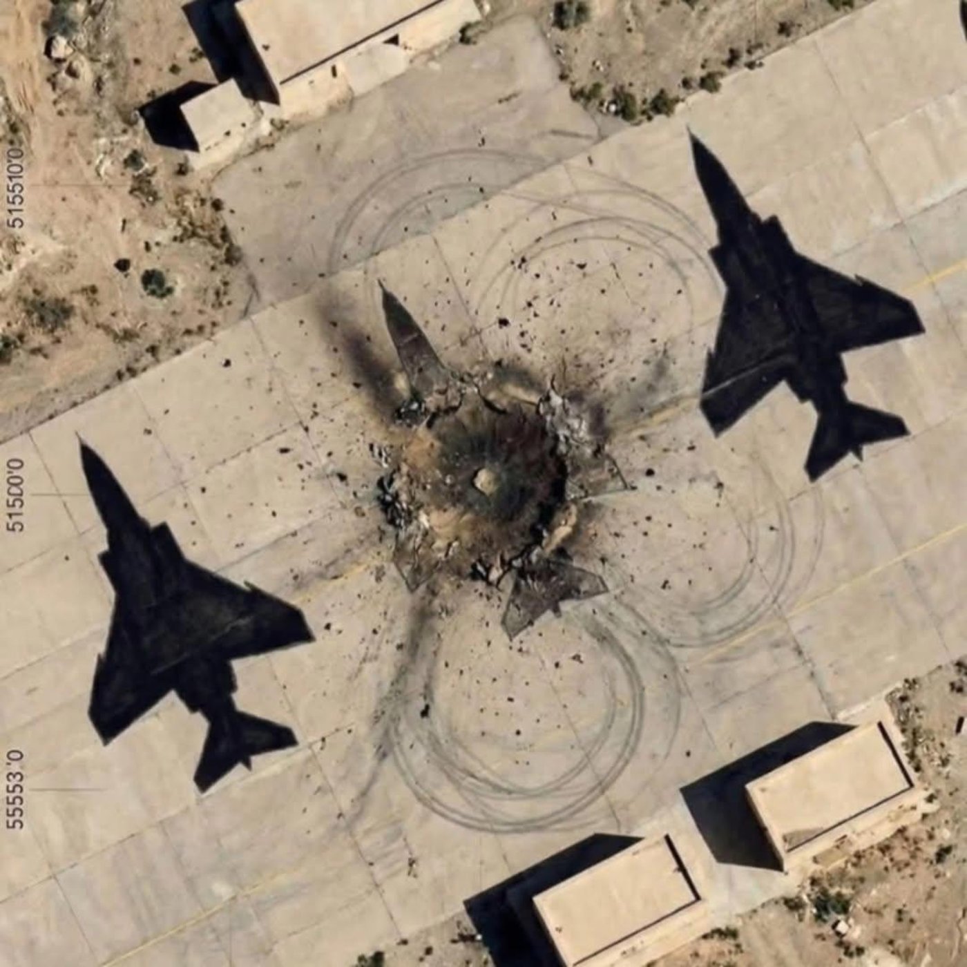 האם ישראל הפציצה צלליות מטוסים ומסוקים?