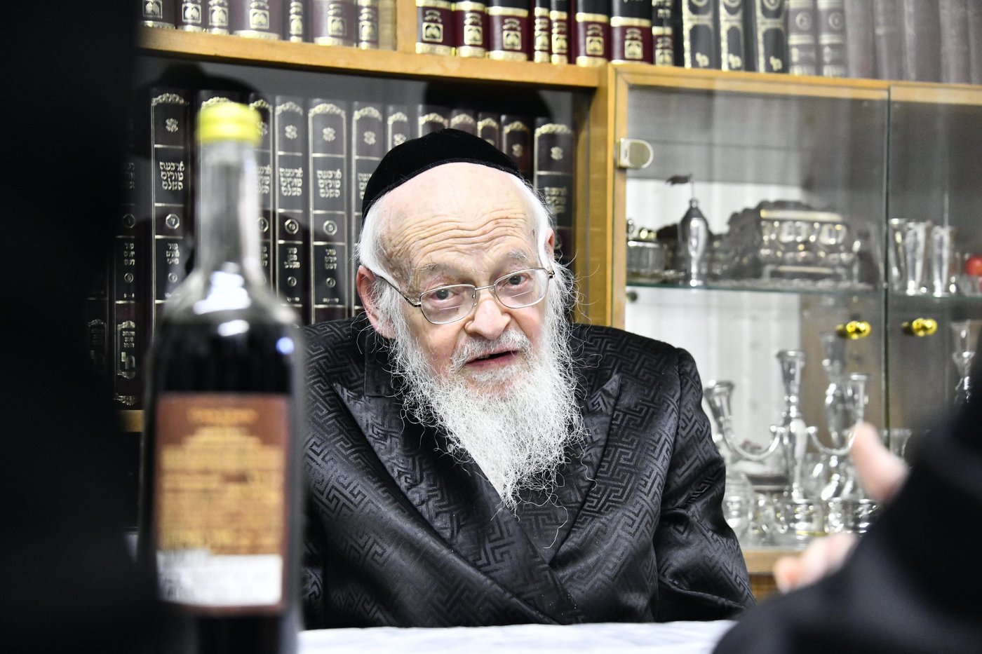 רבי בנימין אלישיב בביקור אצל אחיו רבי משה אלישיב