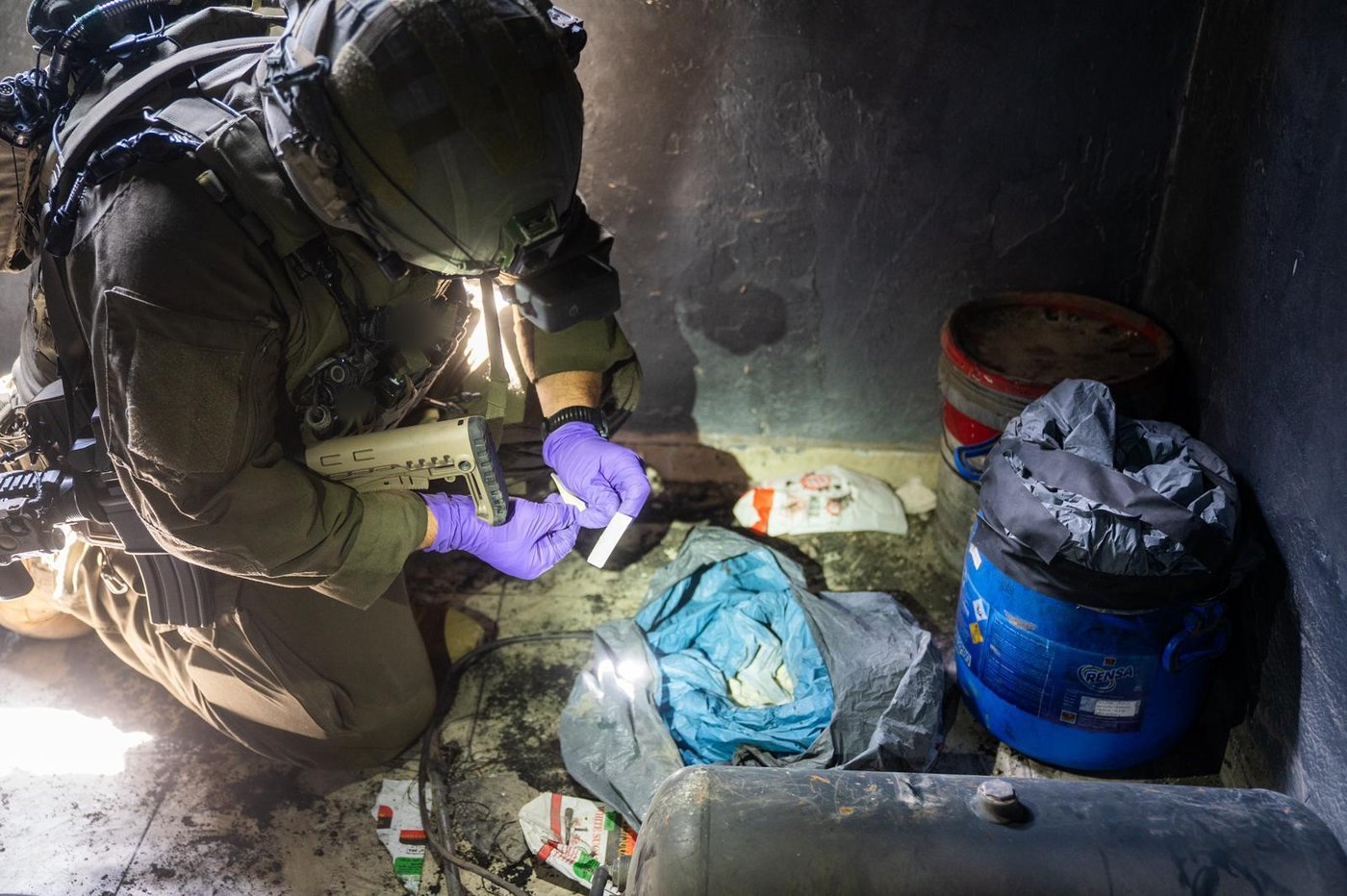 פעילות הכוחות להריסת המעבדה