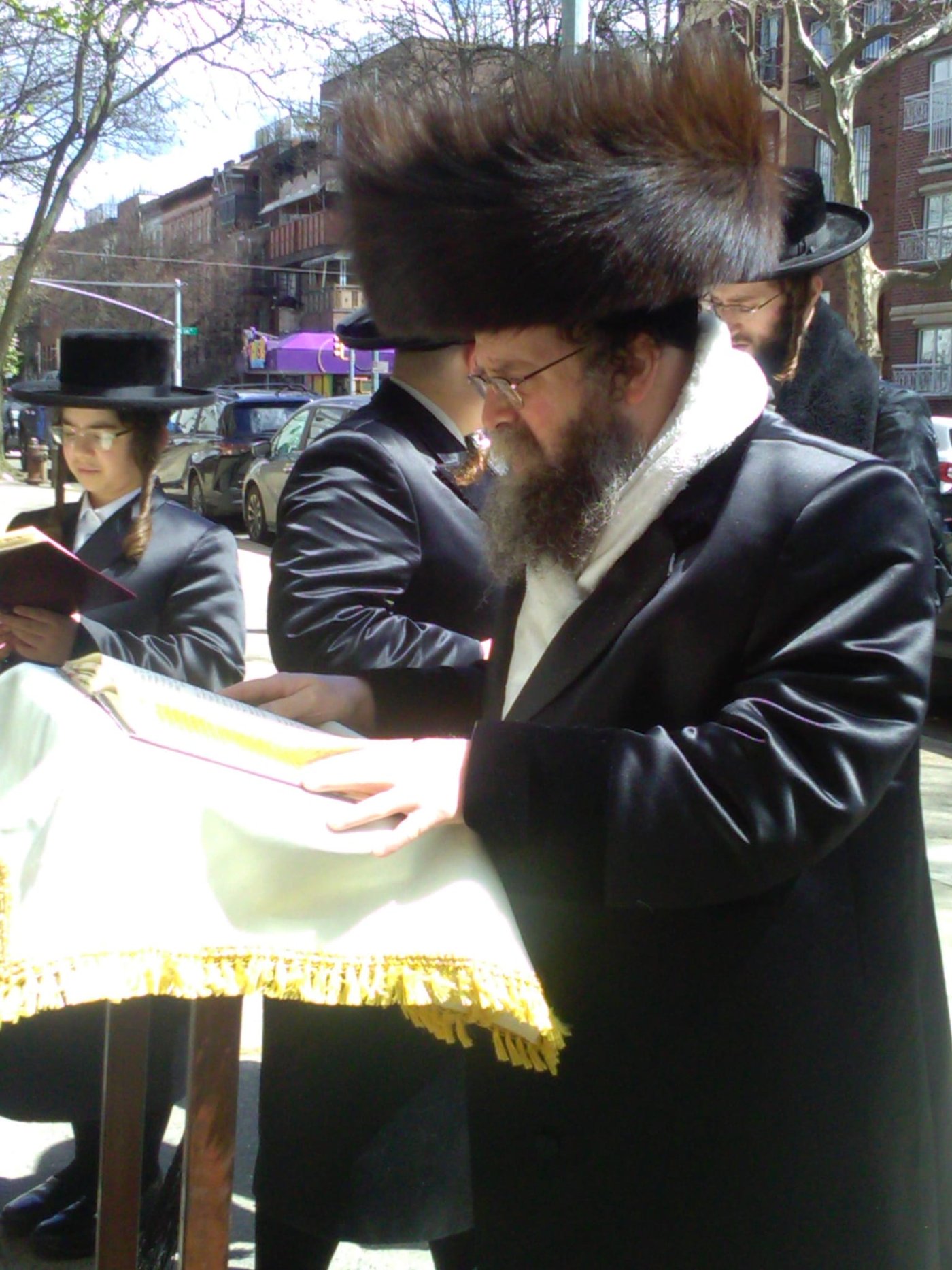 האדמו"ר מקרעטשניף סיגעט ווילאמסבורג בברכת האילנות