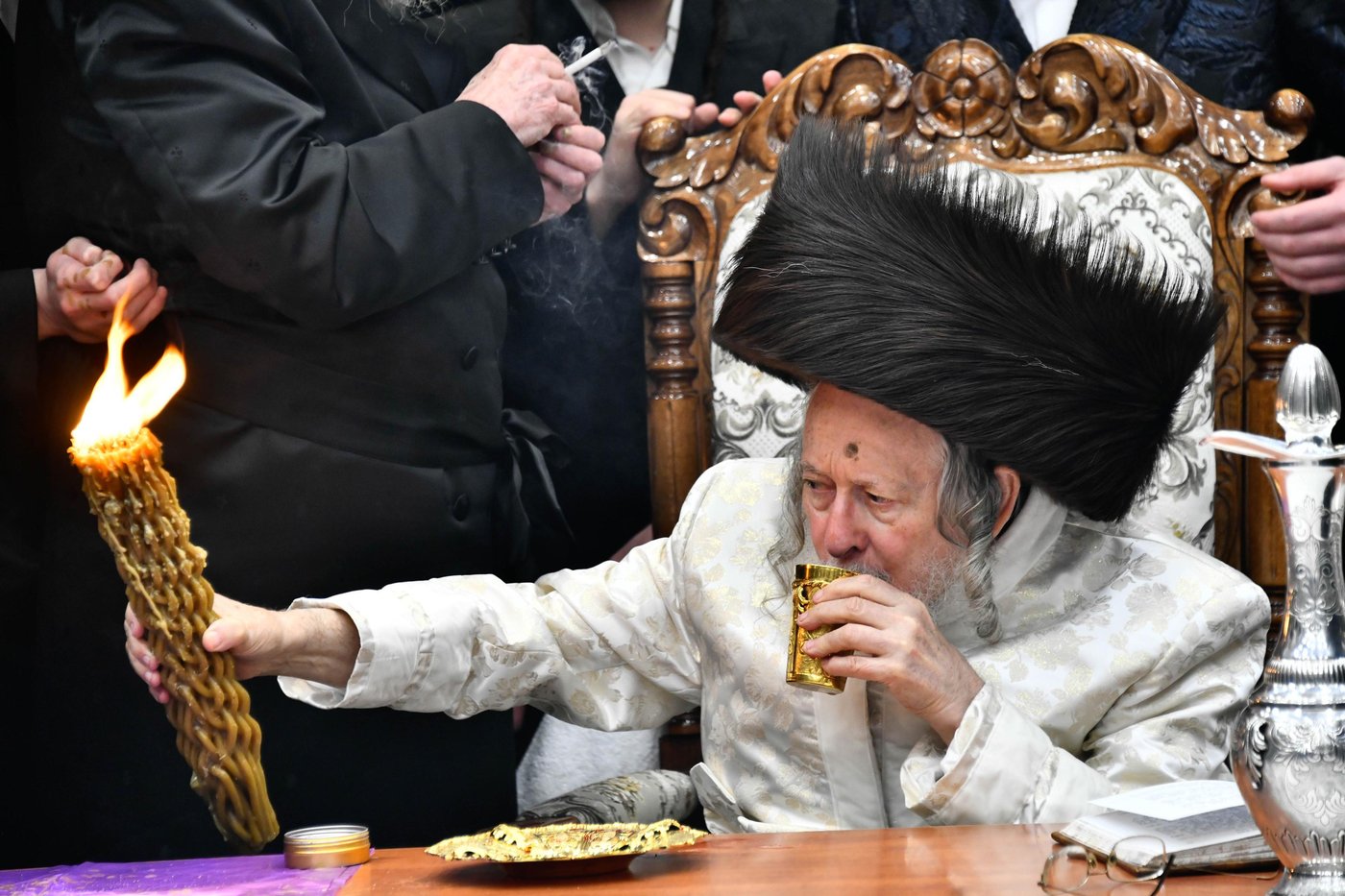 האדמו"ר מסטרופקוב במוצ"ש בבני ברק