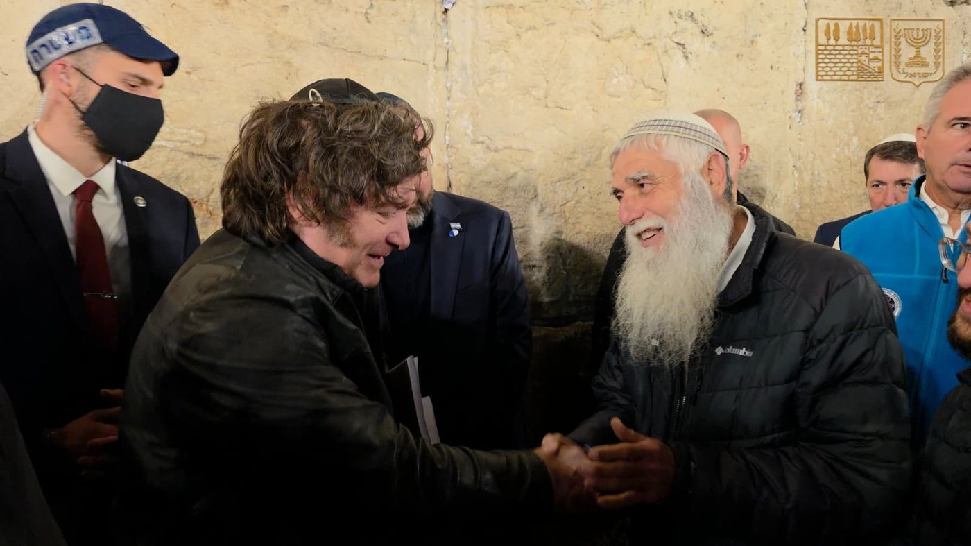 נשיא ארגנטינה חוויאר מיליי בכותל המערבי