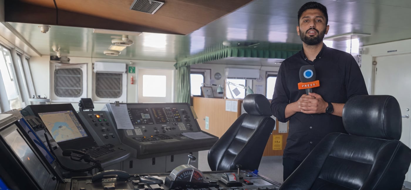 הכתב האיריני על הספינה היוונית