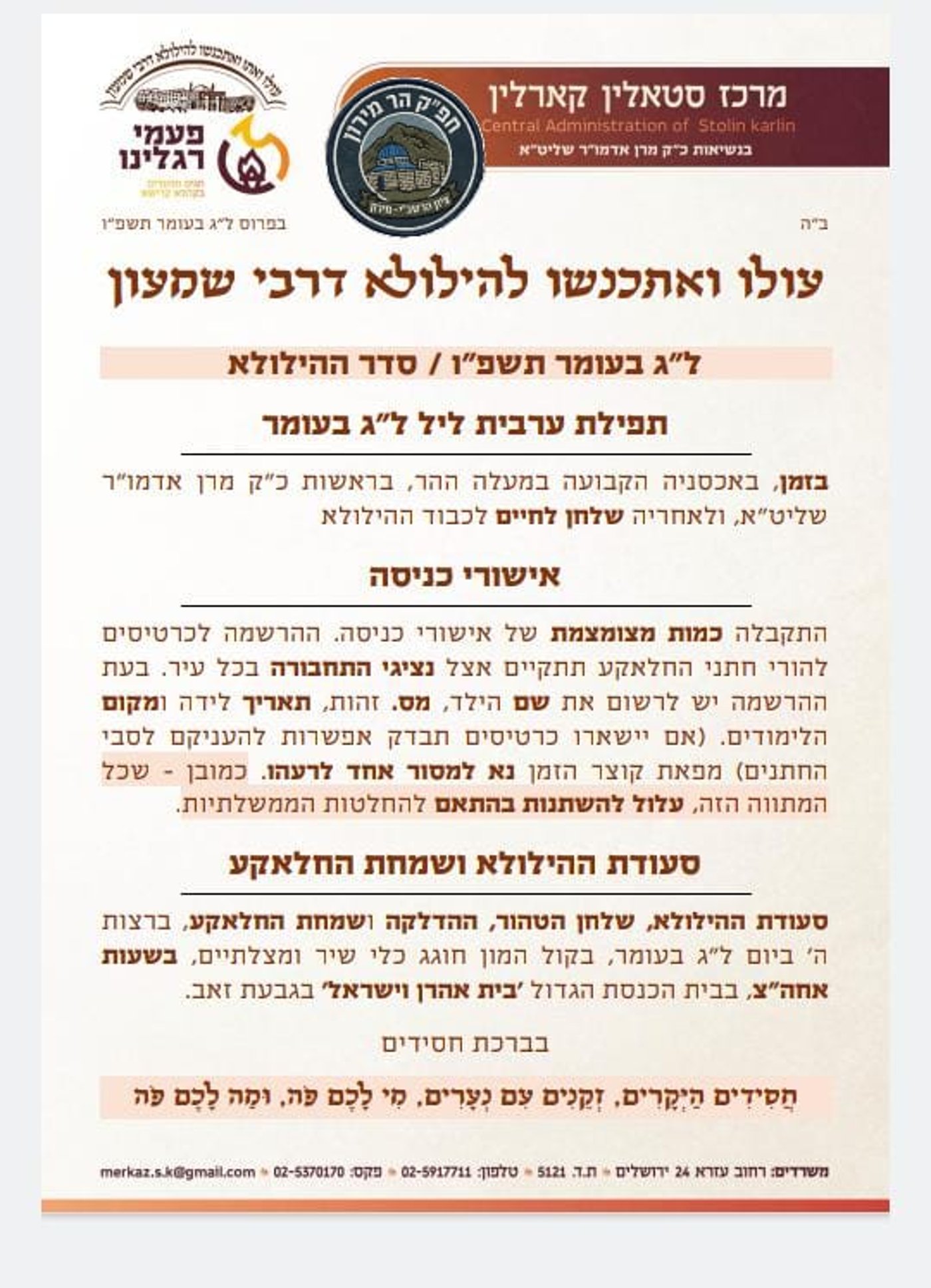 מירונה לא עולים | מפת ההדלקות החדשה של חצרות הקודש – מירושלים וביתר ועד למערת המכפלה