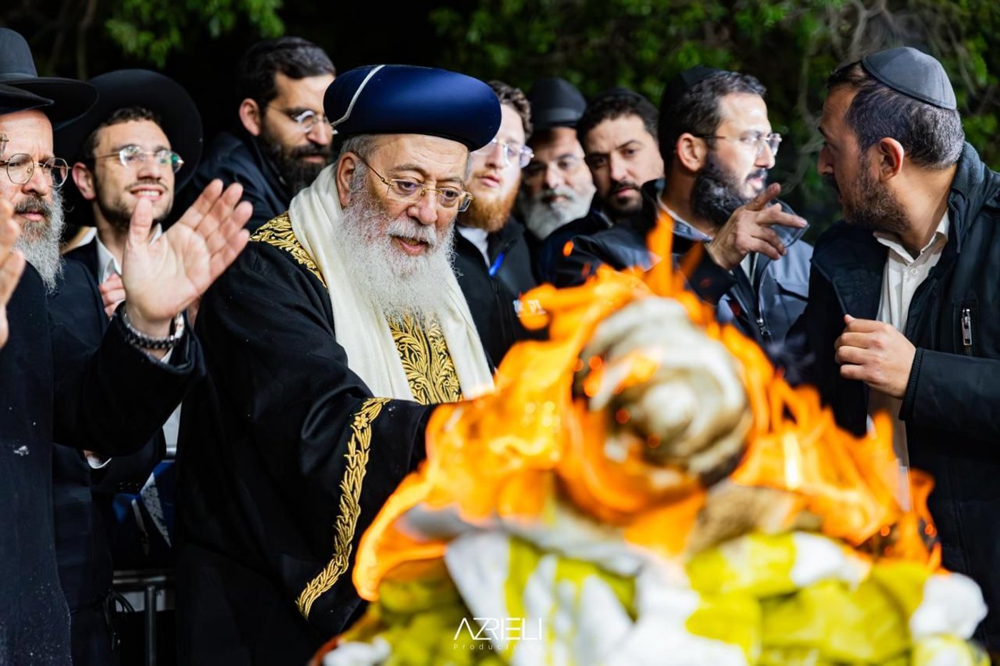 הגרש"מ עמאר בהדלקה ל"ג בעומר