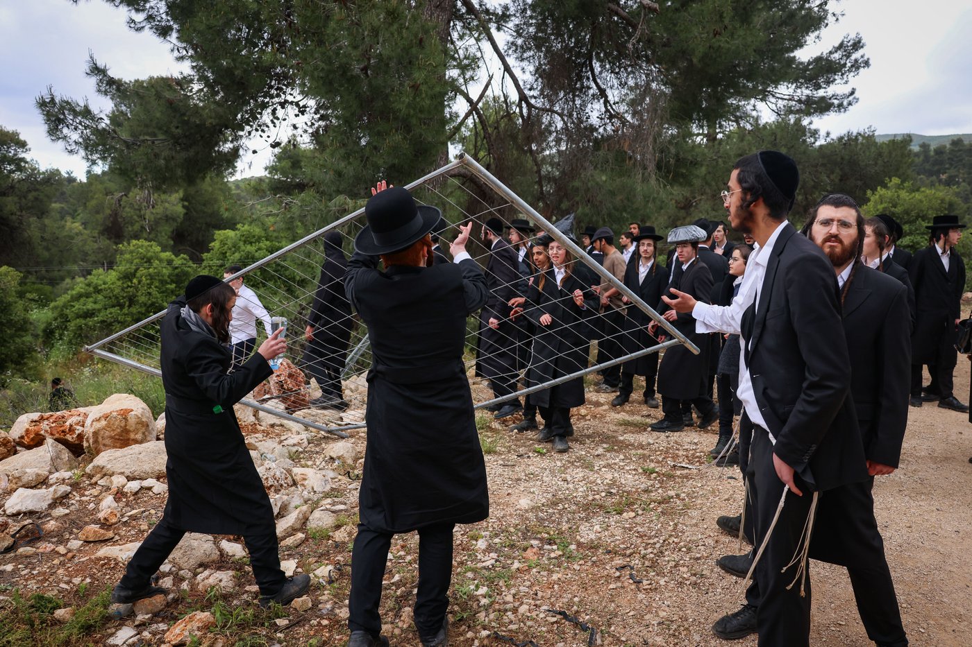 יהודים ביערות ביום ל"ג בעומר בדרך למירון