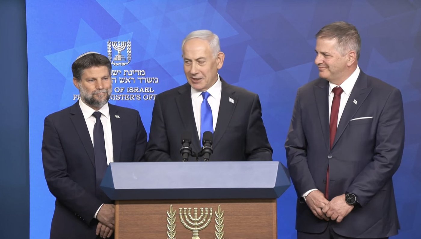 מסיבת העיתונאים של נתניהו קיש וסמוטריץ