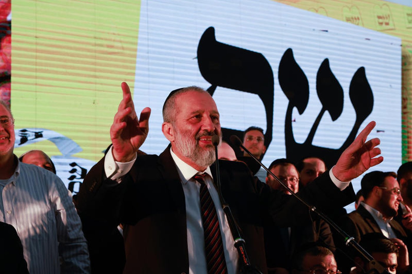 יו"ר ש"ס אריה דרעי, עם פרסום תוצאות הבחירות האחרונות