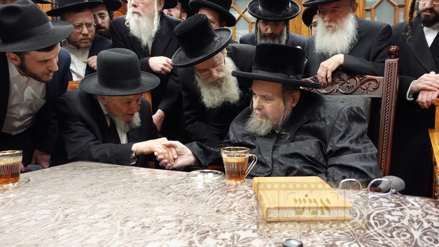 הגרמ"ה הירש בביקור אצל האדמו"ר מבעלזא