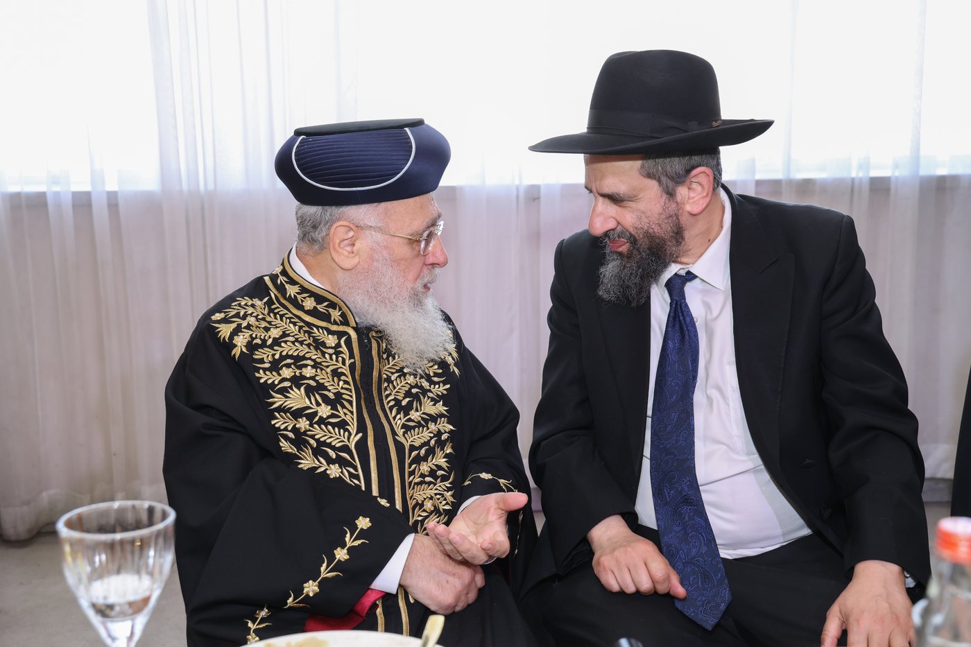 שמחת הברית לנינם המשותף של הראשל"צים הגר"י יוסף והגרש"מ עמאר