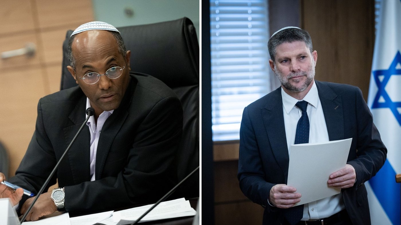 מימין: בצלאל סמוטריץ, משמאל: משה סלומון