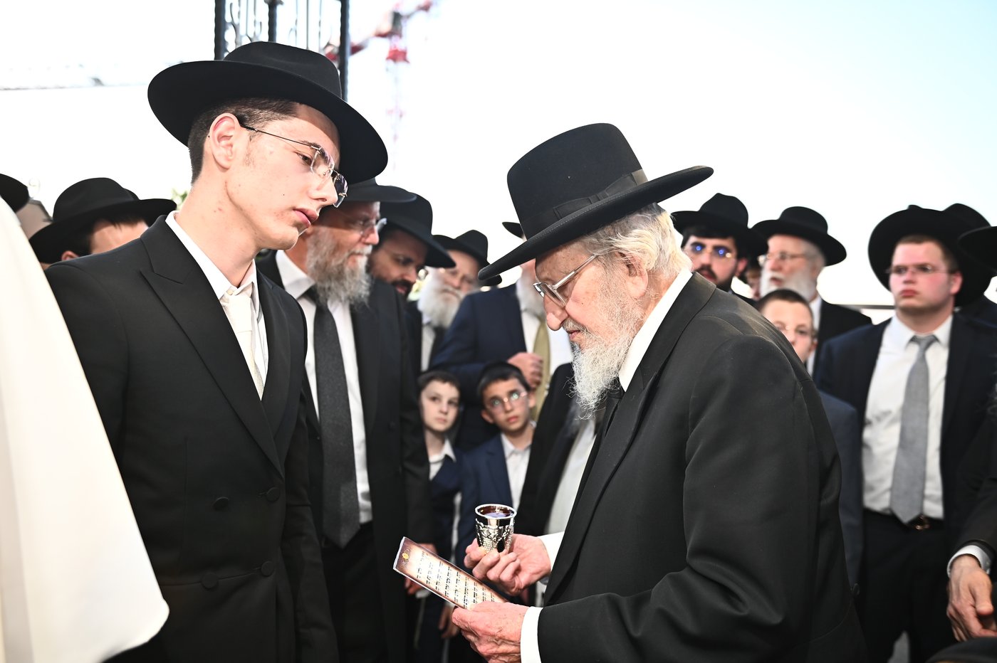 שמחת נישואי צאצאי הגר"א לוי והגרי"ד שפירא