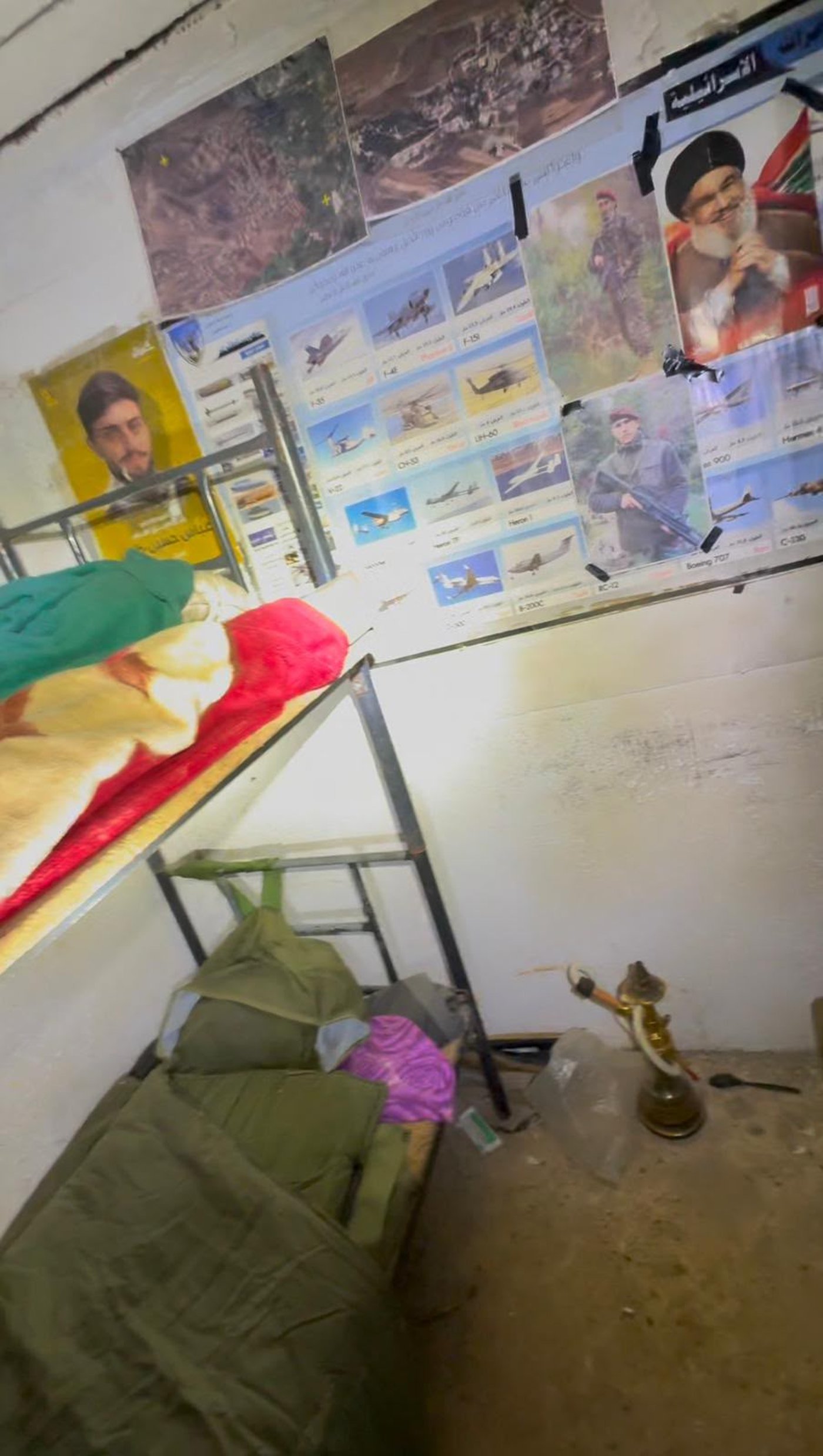 תמונות של המפות שאותרו באחד מהתוואים התת-קרקעיים