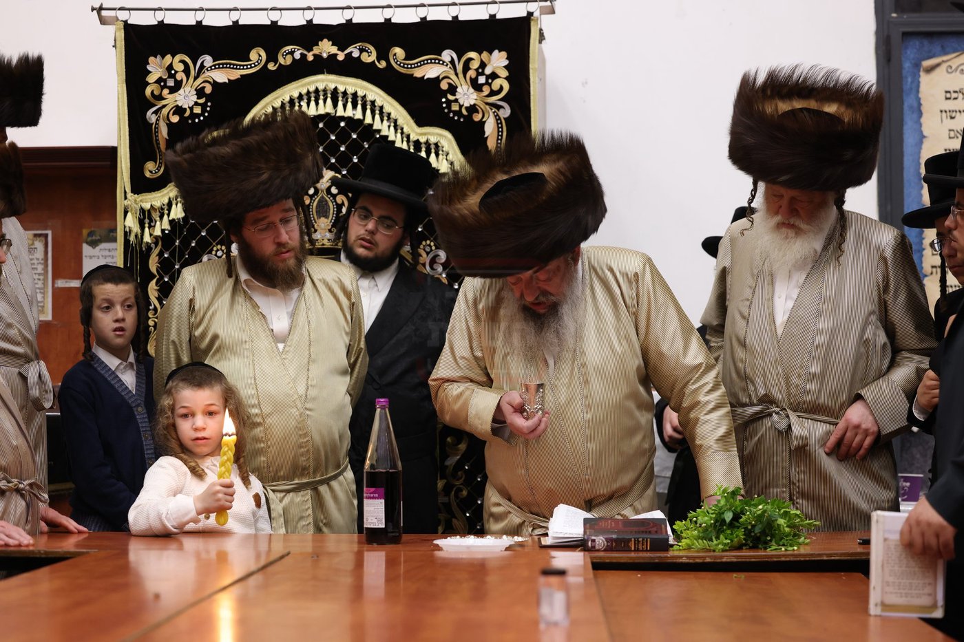 האדמו"ר מלעלוב בהבדלה בעיה"ק צפת
