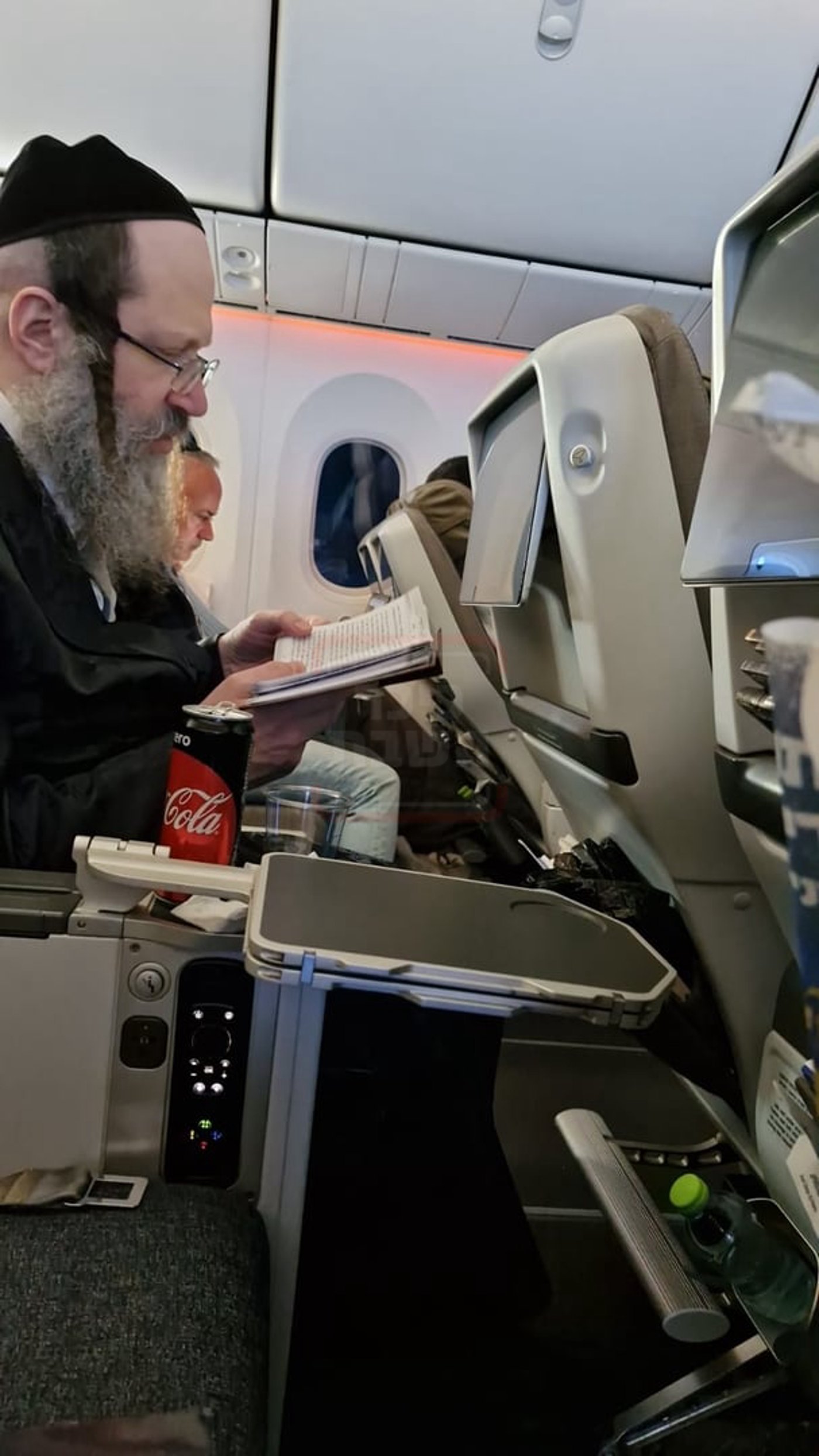 הרבי מביטשקוב על המטוס