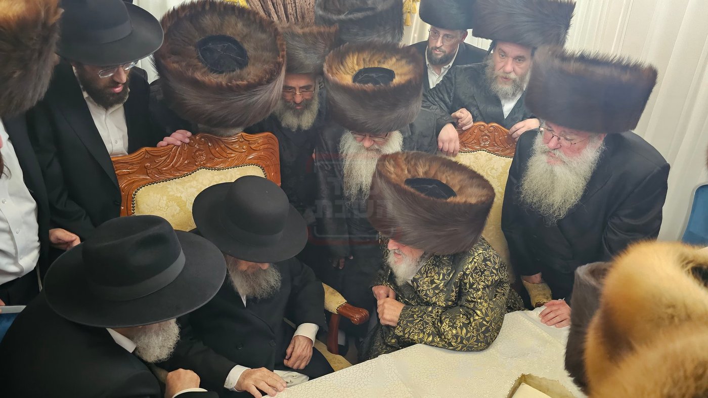 הגר"ד לנדו בביקור אצל האדמו"ר מויז'ניץ