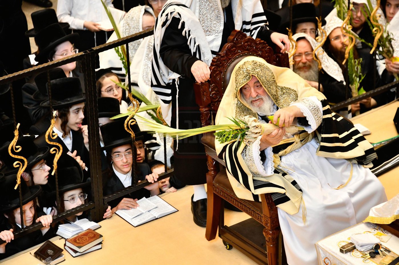 הושענא רבה בחצה"ק ויז'ניץ