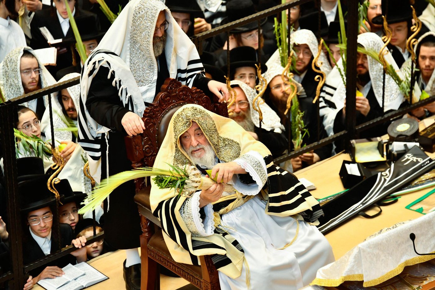 הושענא רבה בחצה"ק ויז'ניץ