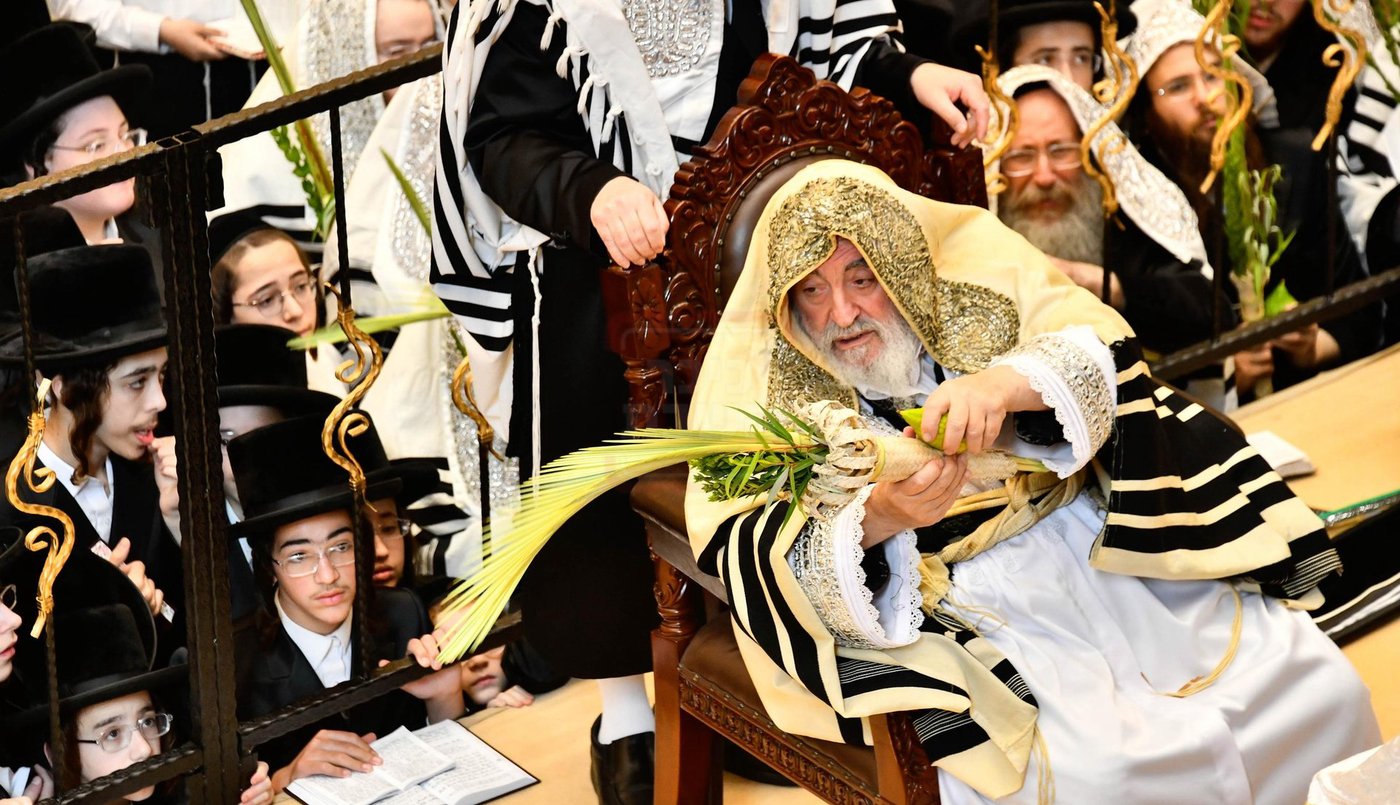 הושענא רבה בחצה"ק ויז'ניץ