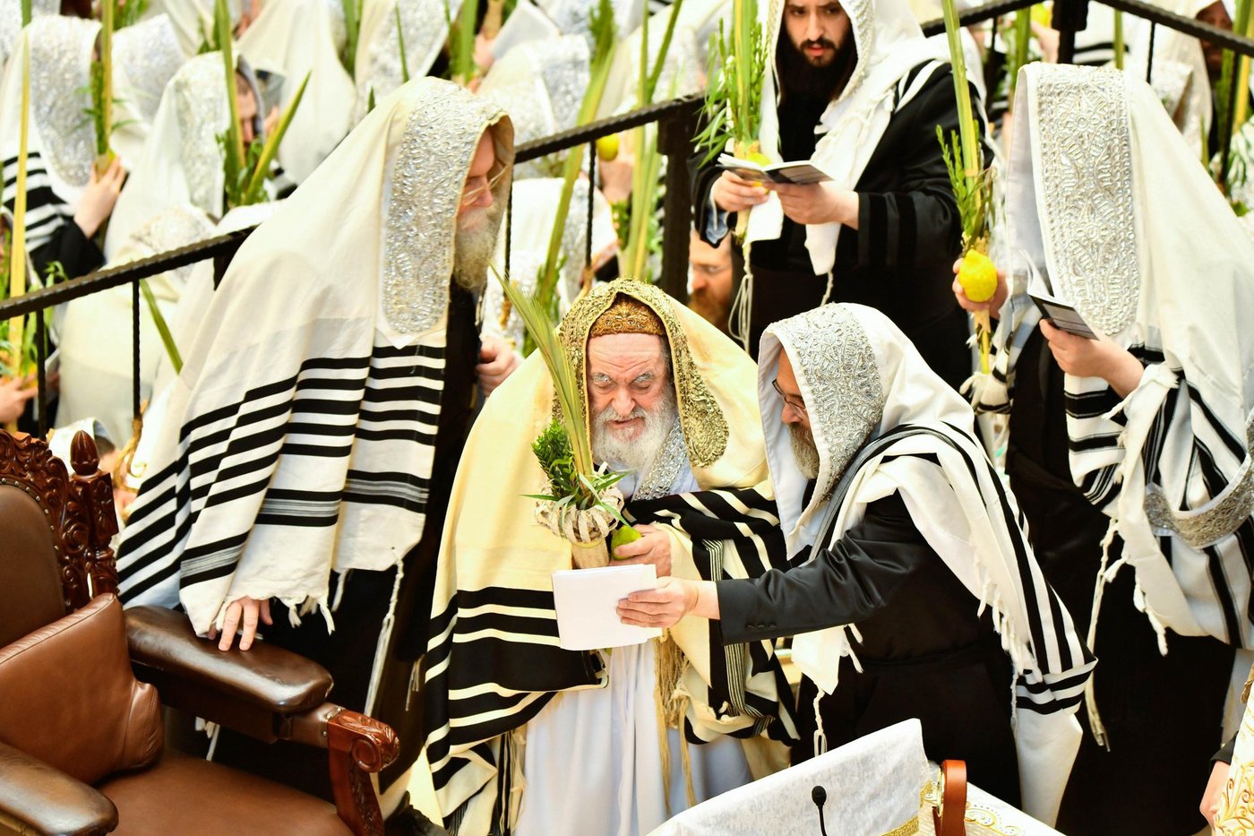 הושענא רבה בחצה"ק ויז'ניץ