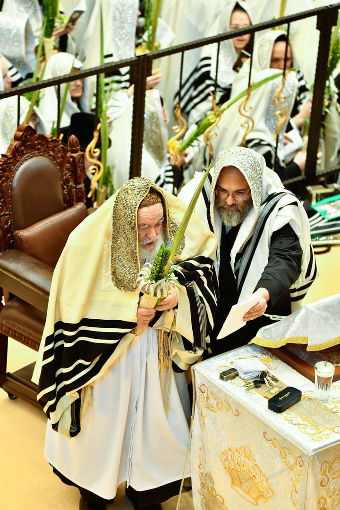 הושענא רבה בחצה"ק ויז'ניץ