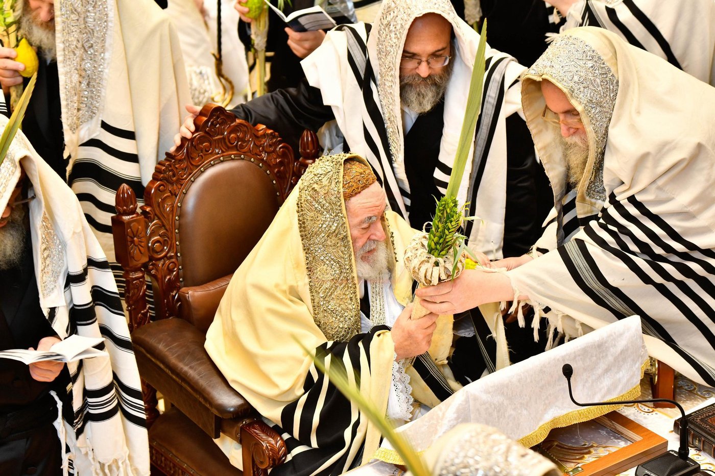 הושענא רבה בחצה"ק ויז'ניץ