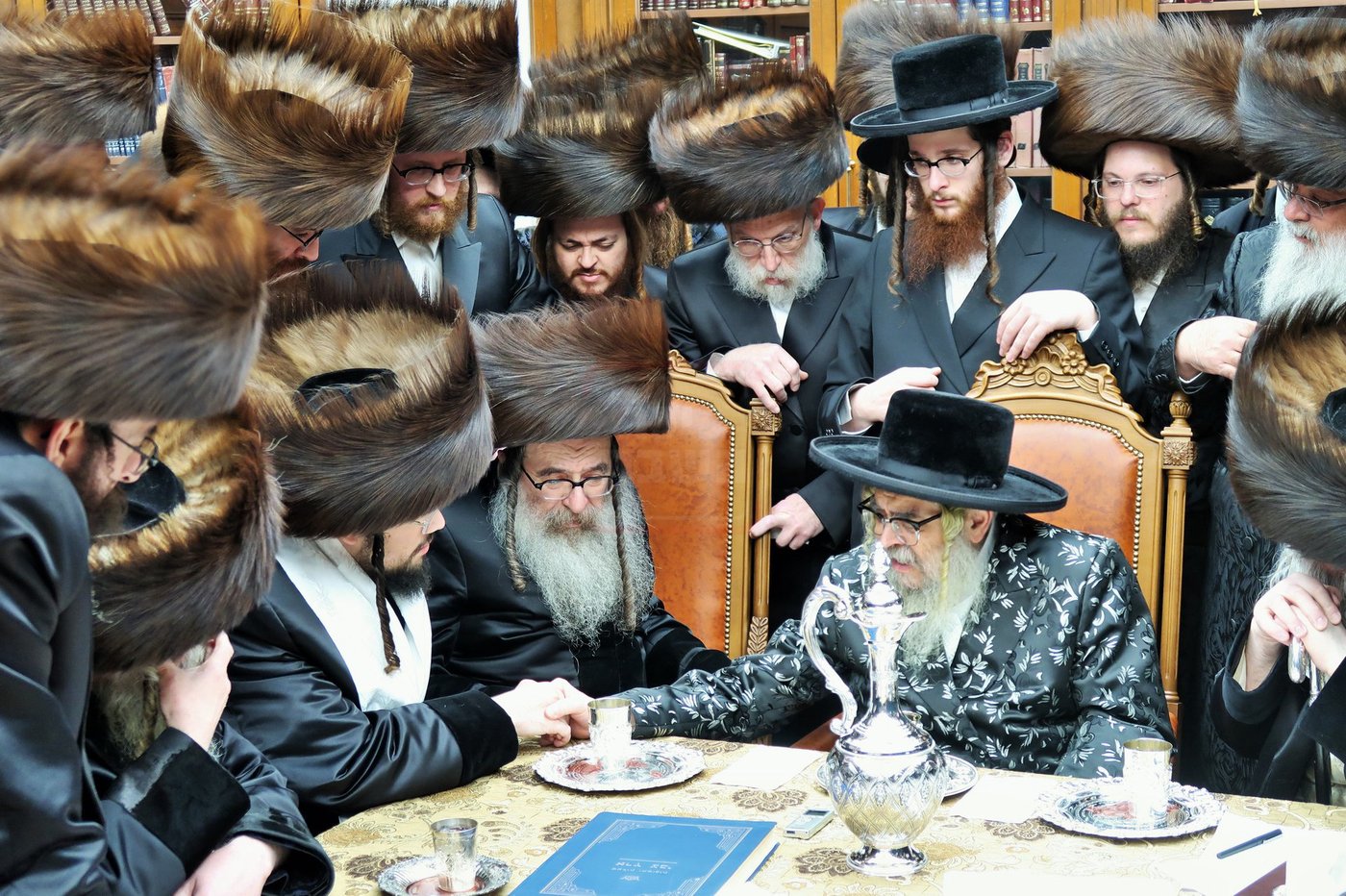 האדמו"רים מספינקא וראחוב בביקור אצל האדמו"ר מסאטמר