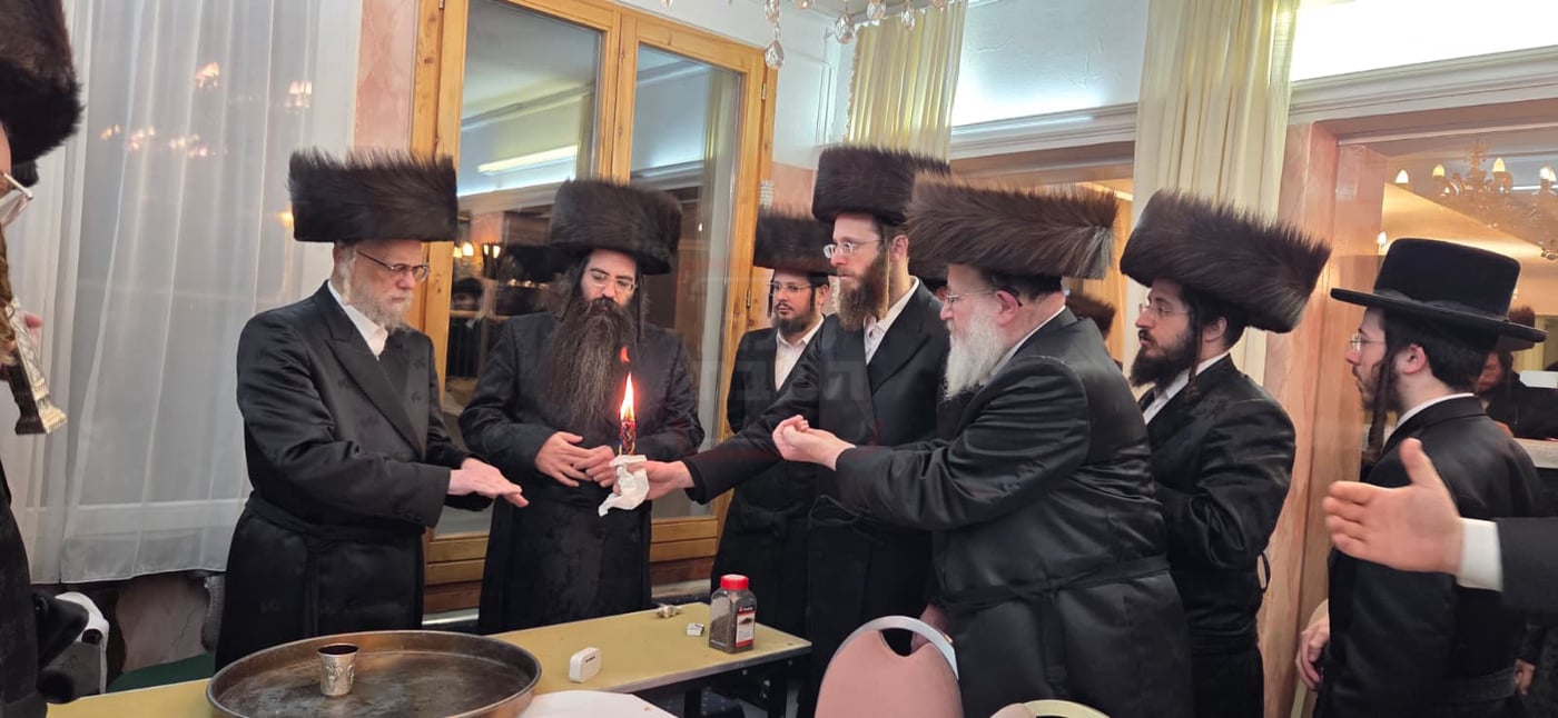 האדמו"ר מסערט ויז'ניץ מוצאי שב"ק בשווייץ