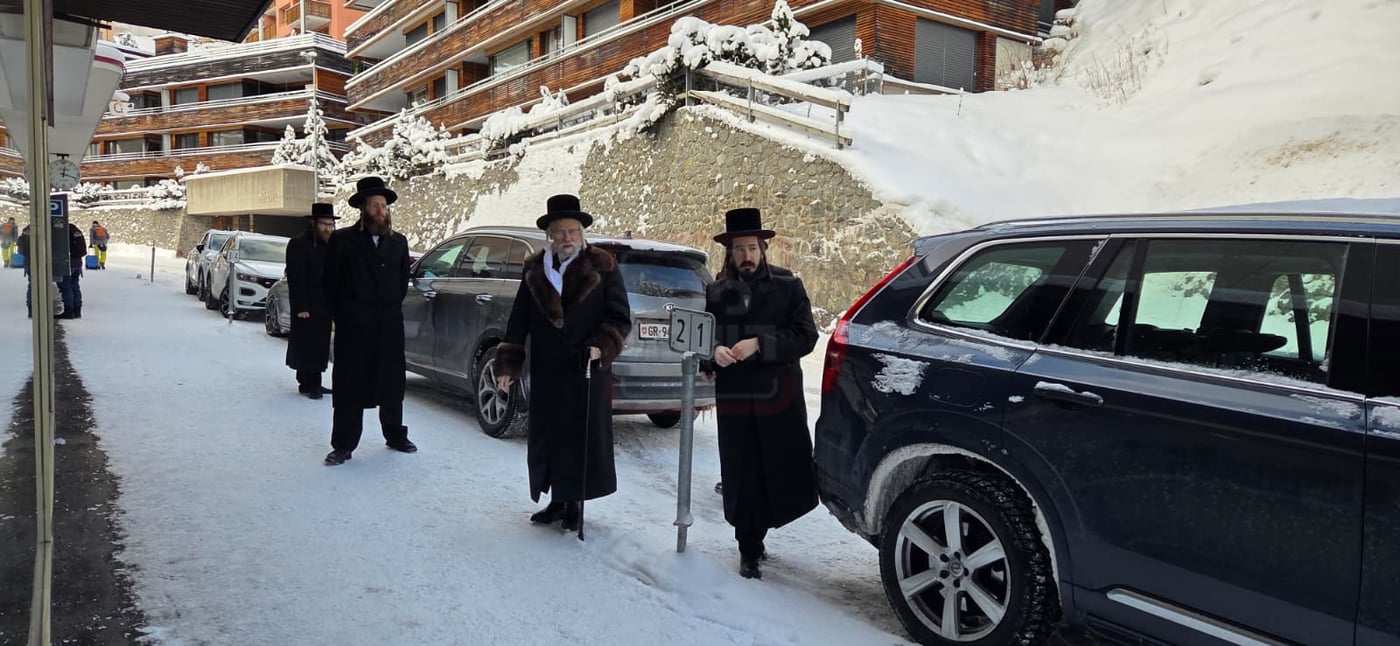 האדמו"ר מסערט ויז'ניץ בנאות דשא בשווייץ