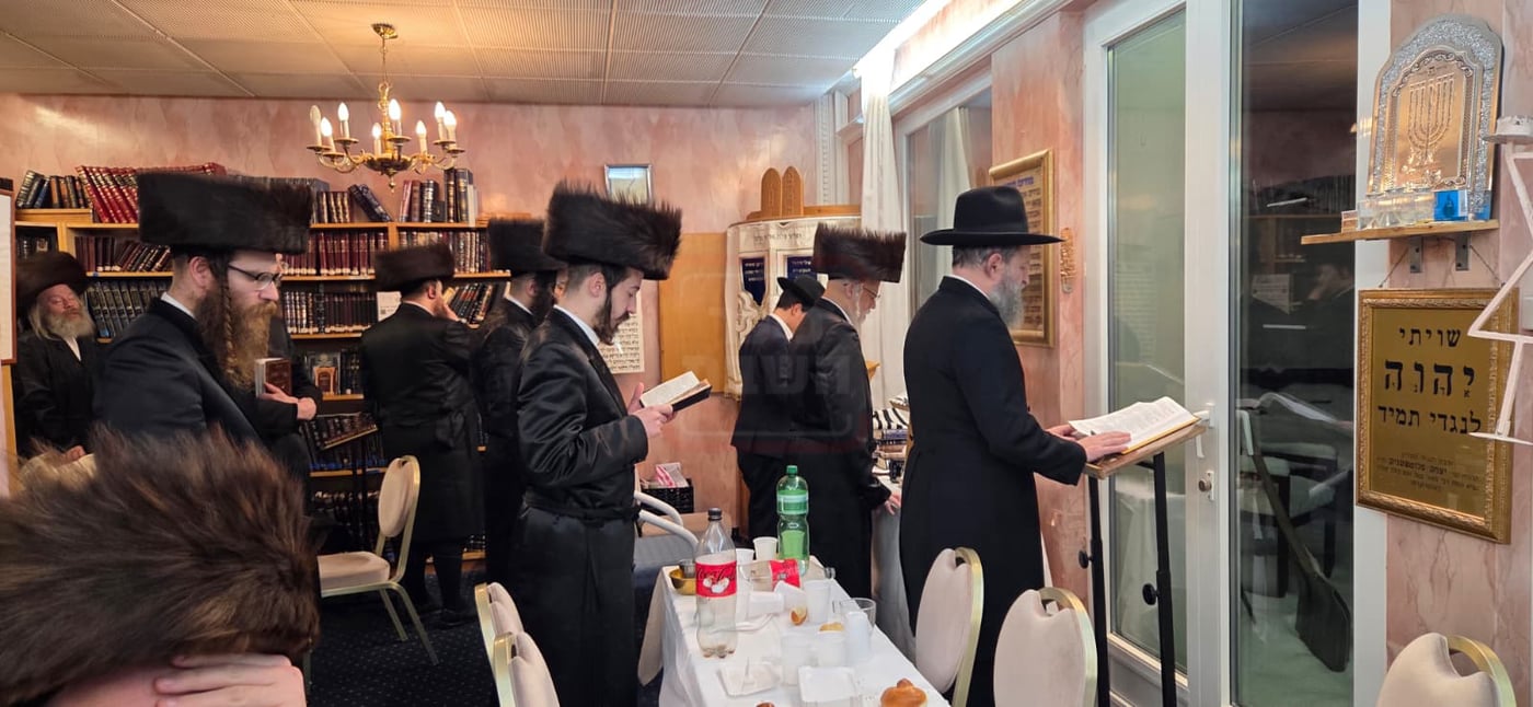 האדמו"ר מסערט ויז'ניץ מוצאי שב"ק בשווייץ