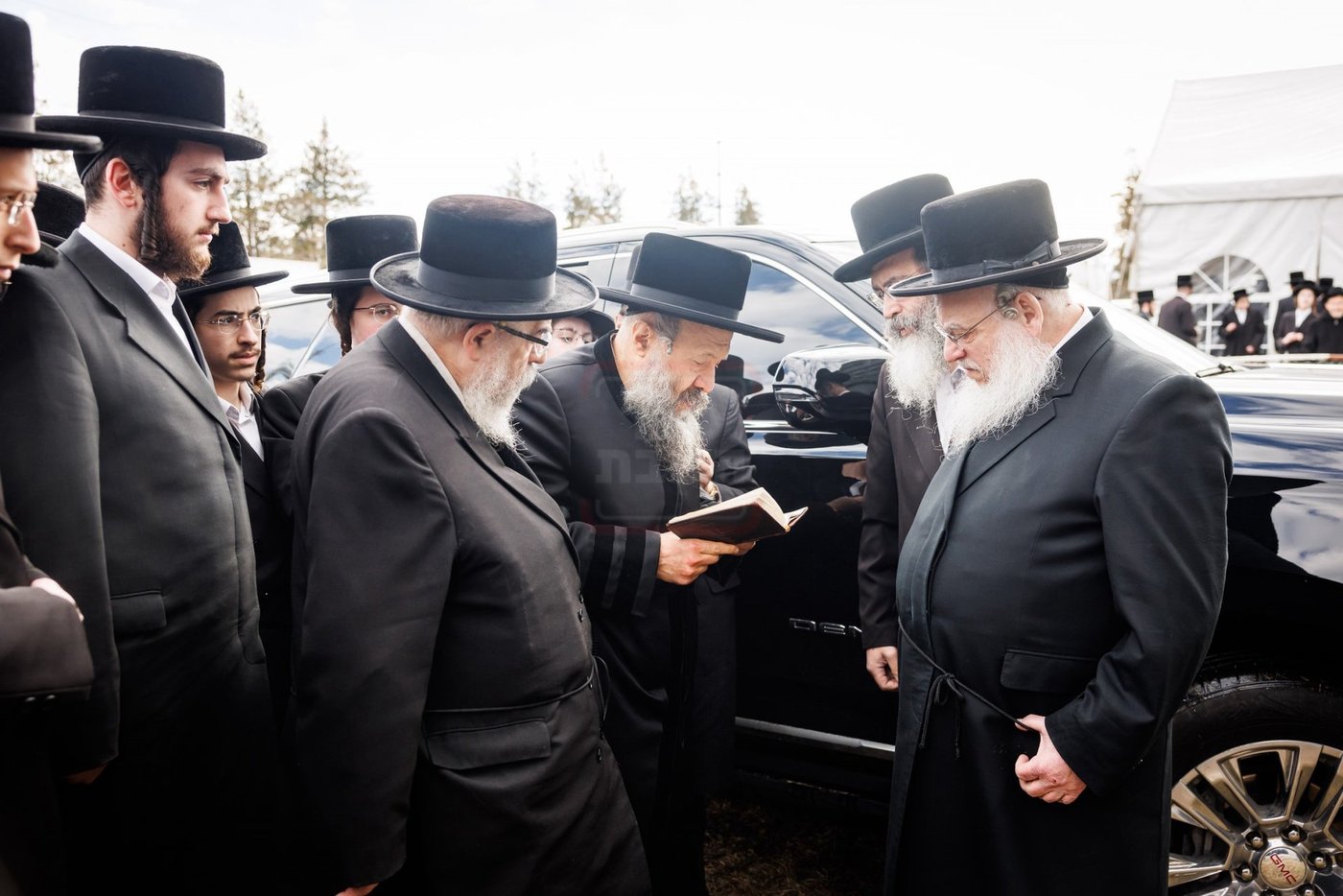 האדמו"ר מבאבוב 45 בתפילה באוהל צדיקי באבוב