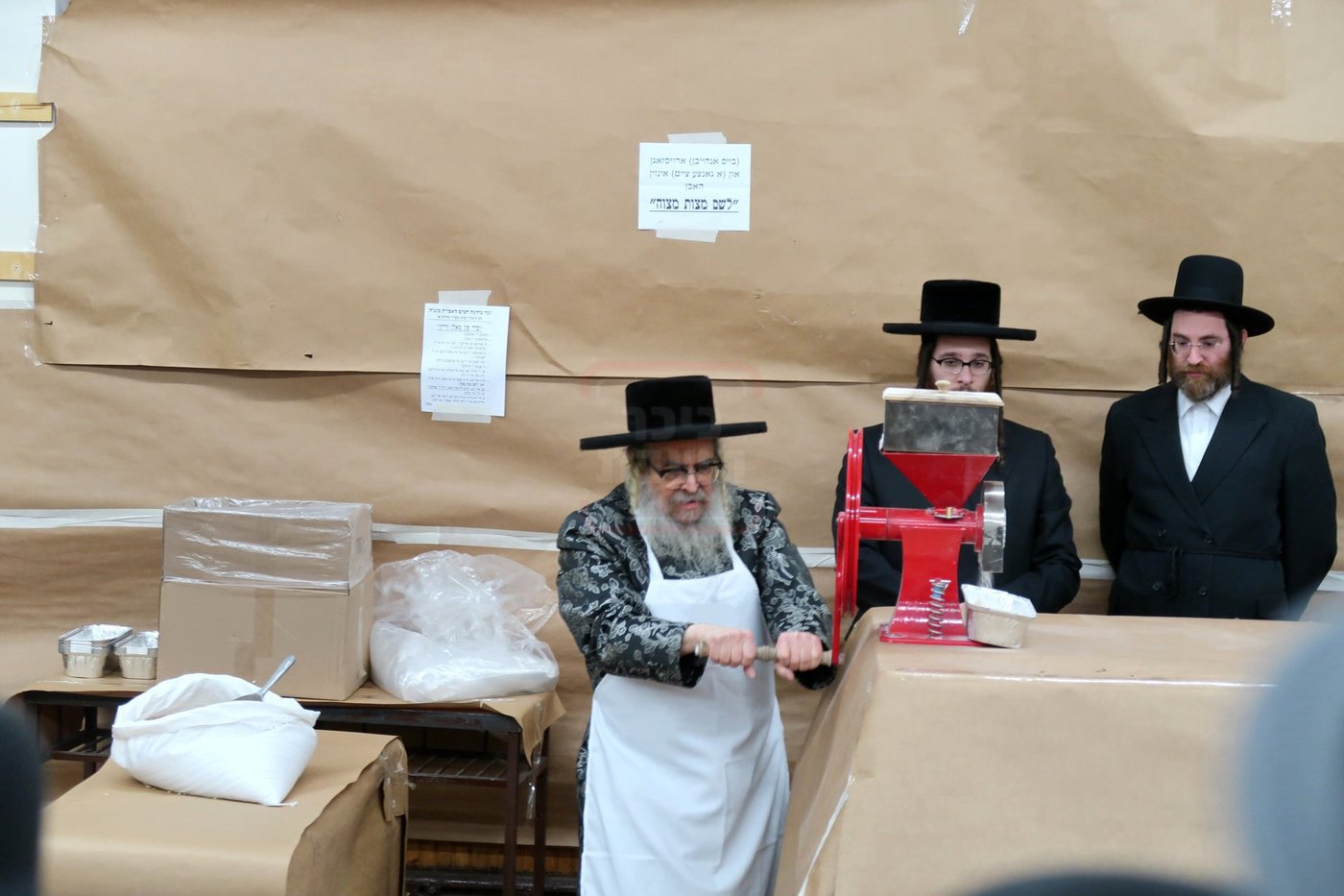 האדמו"ר מסאטמר בטחינת חיטים