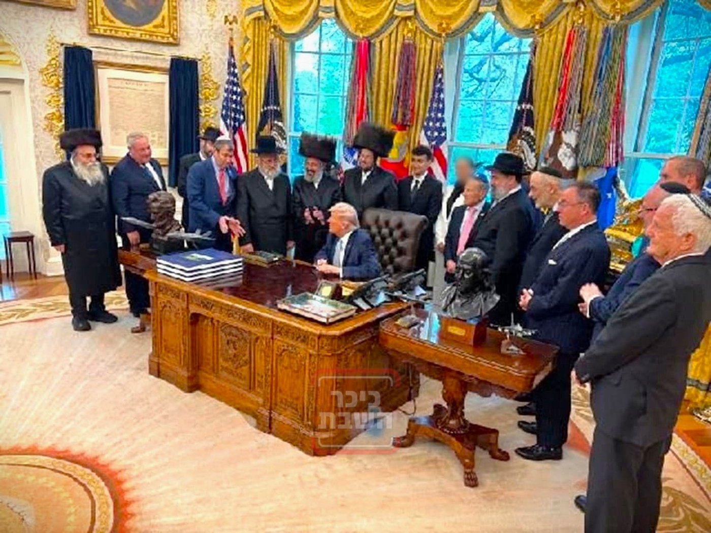 פגישת העסקנים עם הנשיא טראמפ