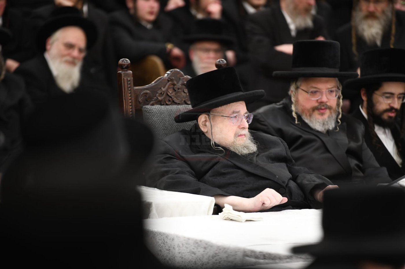 האדמו"ר מבעלזא בסיום בכורים בערב פסח