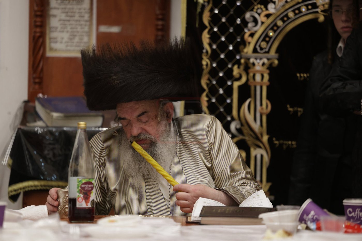 האדמו"ר מלעלוב מוצאי שב"ק בצפת