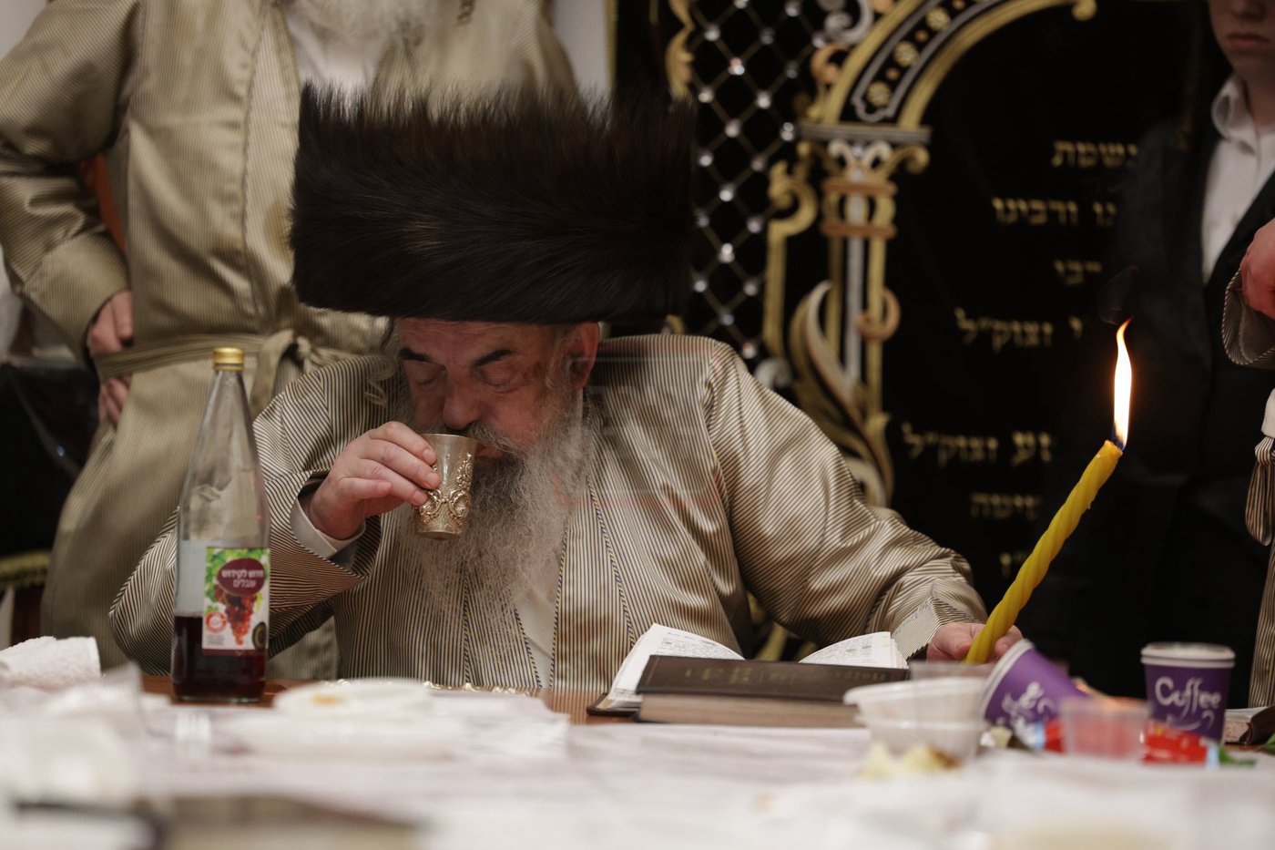 האדמו"ר מלעלוב מוצאי שב"ק בצפת